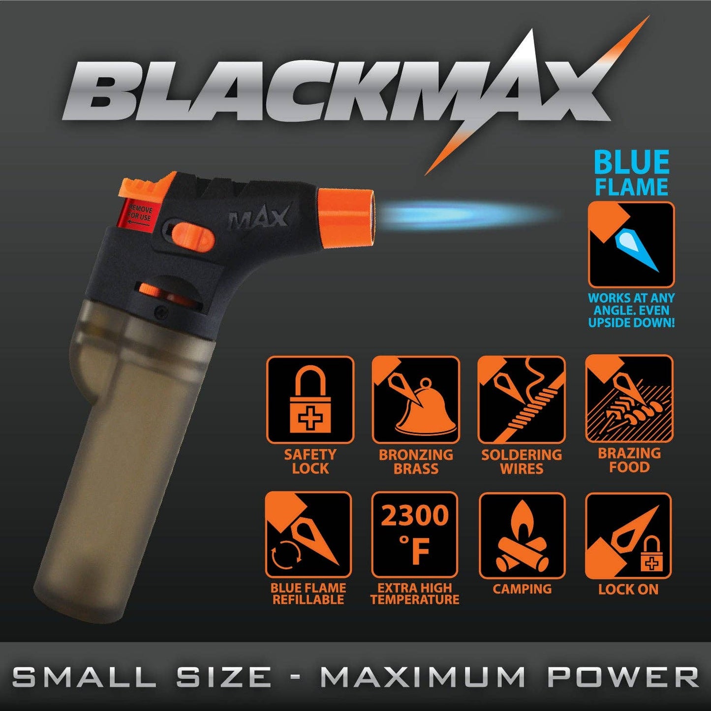 Black Max Blue Flame Torch Lighter