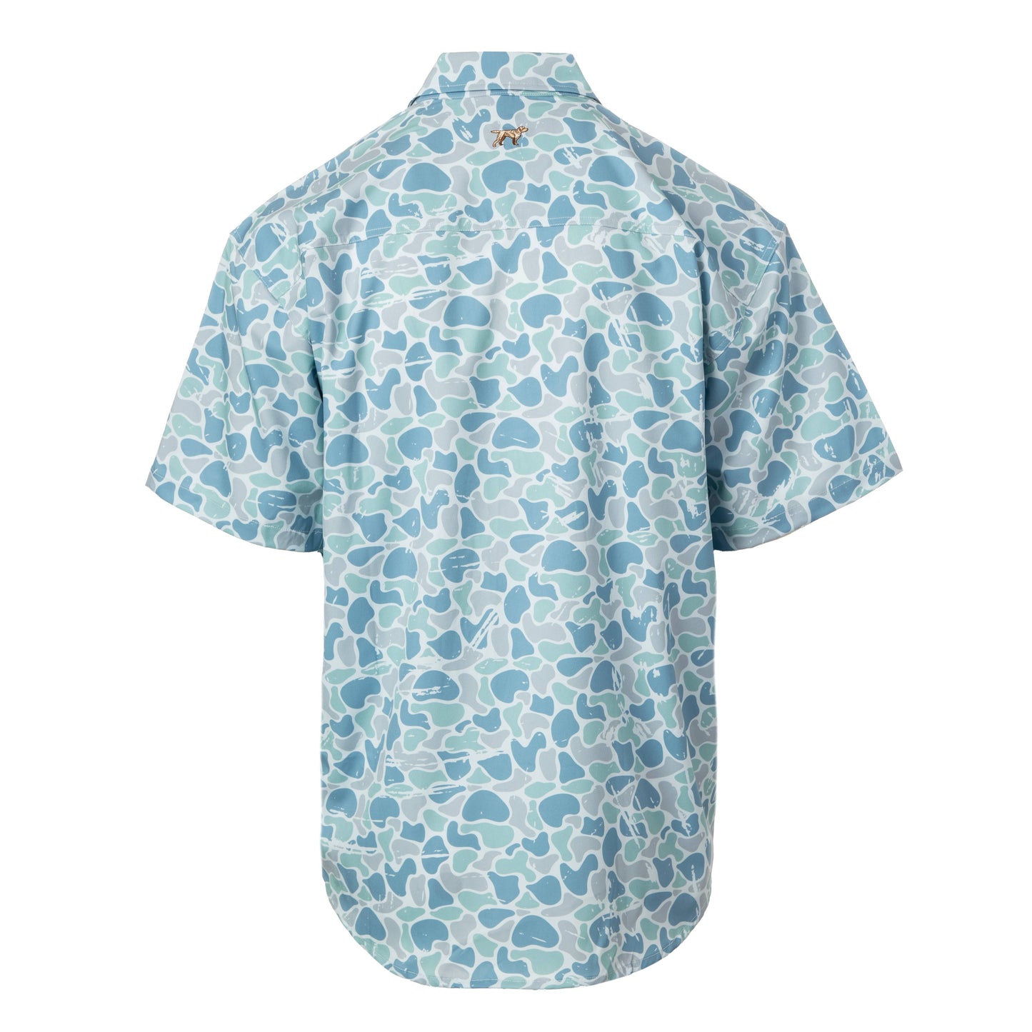 Saltwater Homestead Blue Camo Button Down