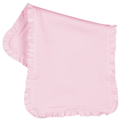 Pink Ruffle Burp Cloth