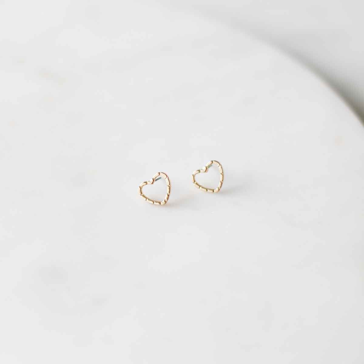 Amour Heart Stud Earrings
