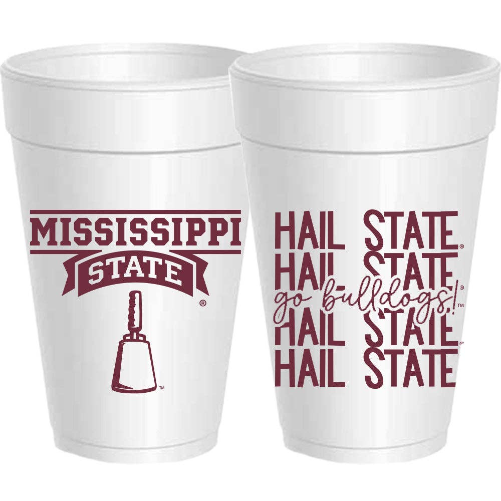 Mississippi State "Go Bulldogs" 10-Pack Styrofoam Cups