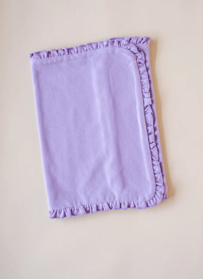 Lilac Ruffle Burp Cloth