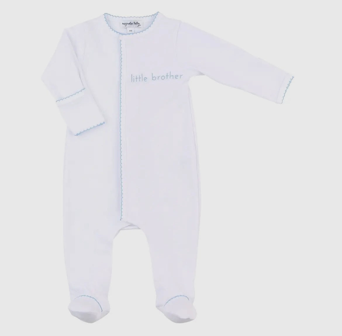 Little Brother Embroidered Footie