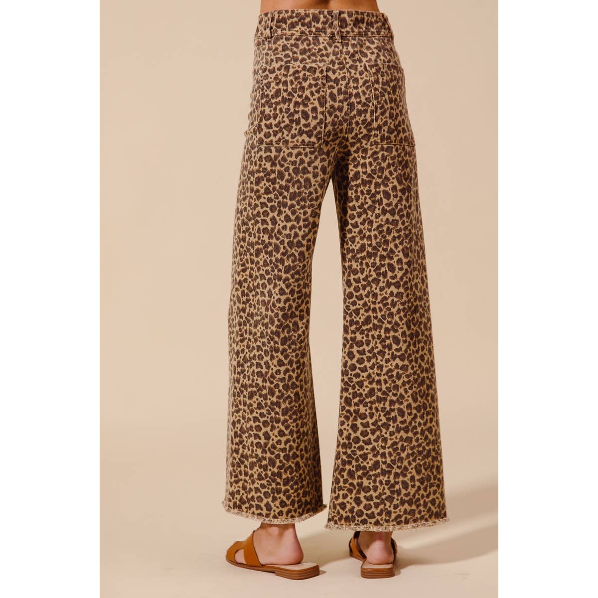 Can’t Be Tamed Mid Rise Leopard Denim Pants