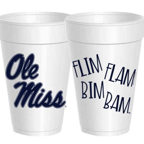 Ole Miss "Flim Flam" 10-Pack Styrofoam Cups