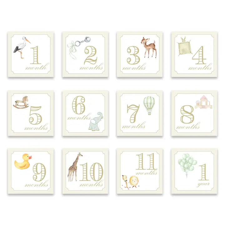 Cream Milestone Cards