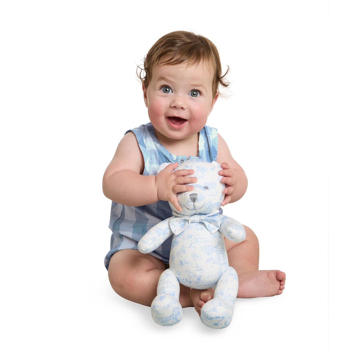 Toile Stuffed Bear