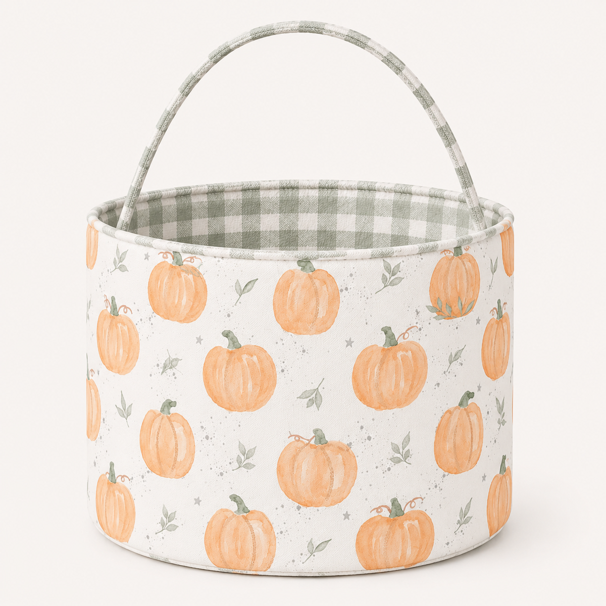 Pumpkin Gingham Boo Basket
