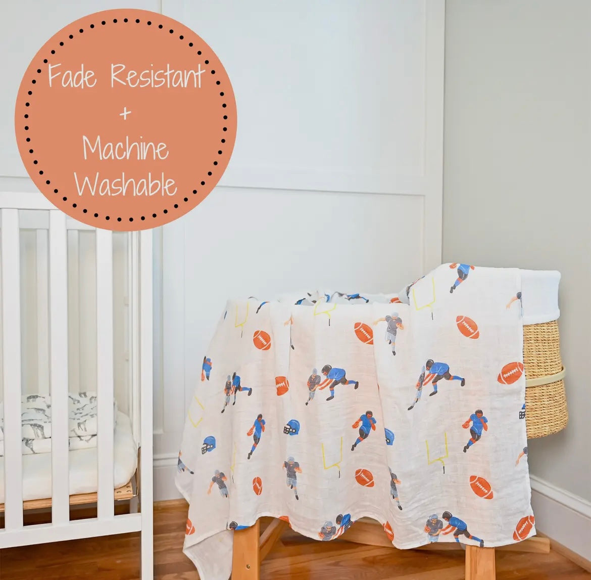 Football Swaddle Blanket