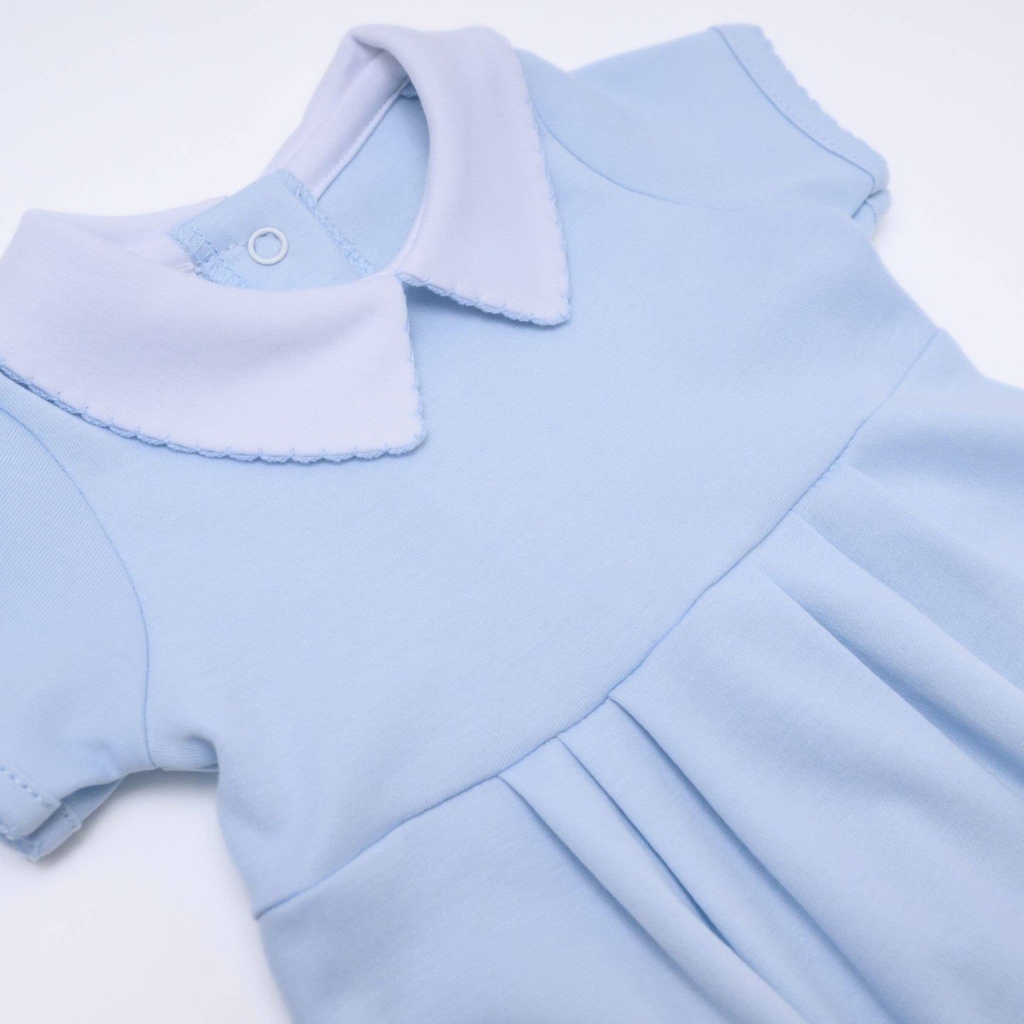 Essentials Solid Blue Collared Bubble