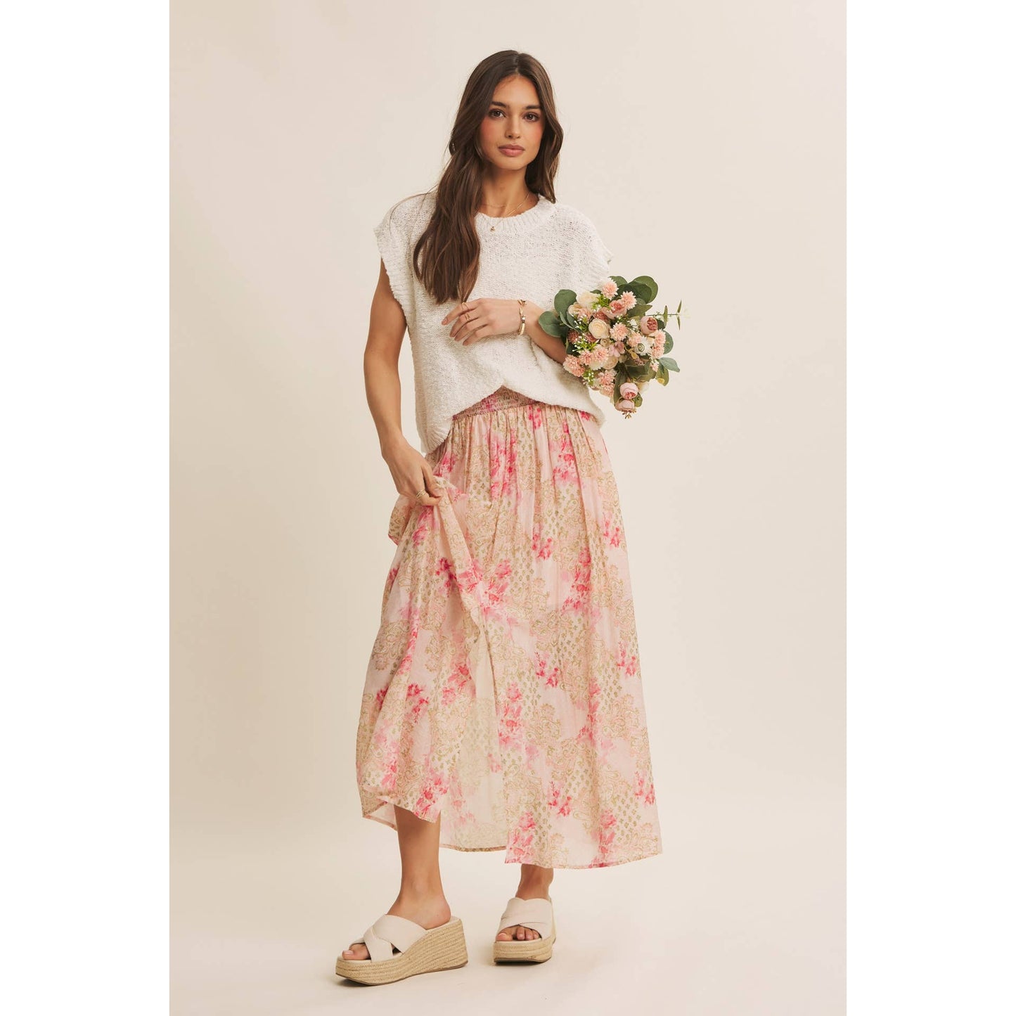 French Country Garden Maxi Skirt