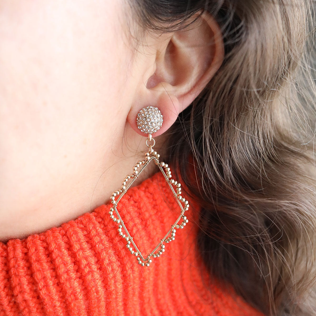 Kyle Open Diamond Drop Earrings