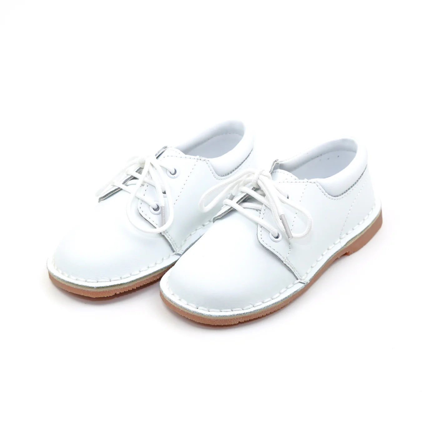 White Tyler Leather Lace-Up Shoes