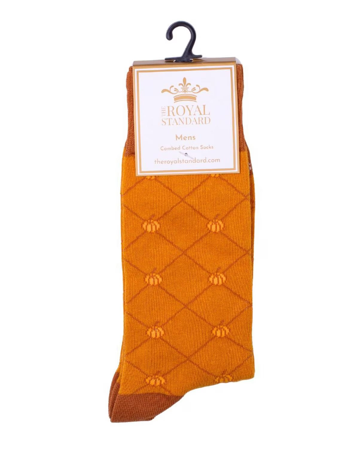 Mens Pumpkin Trellis Socks