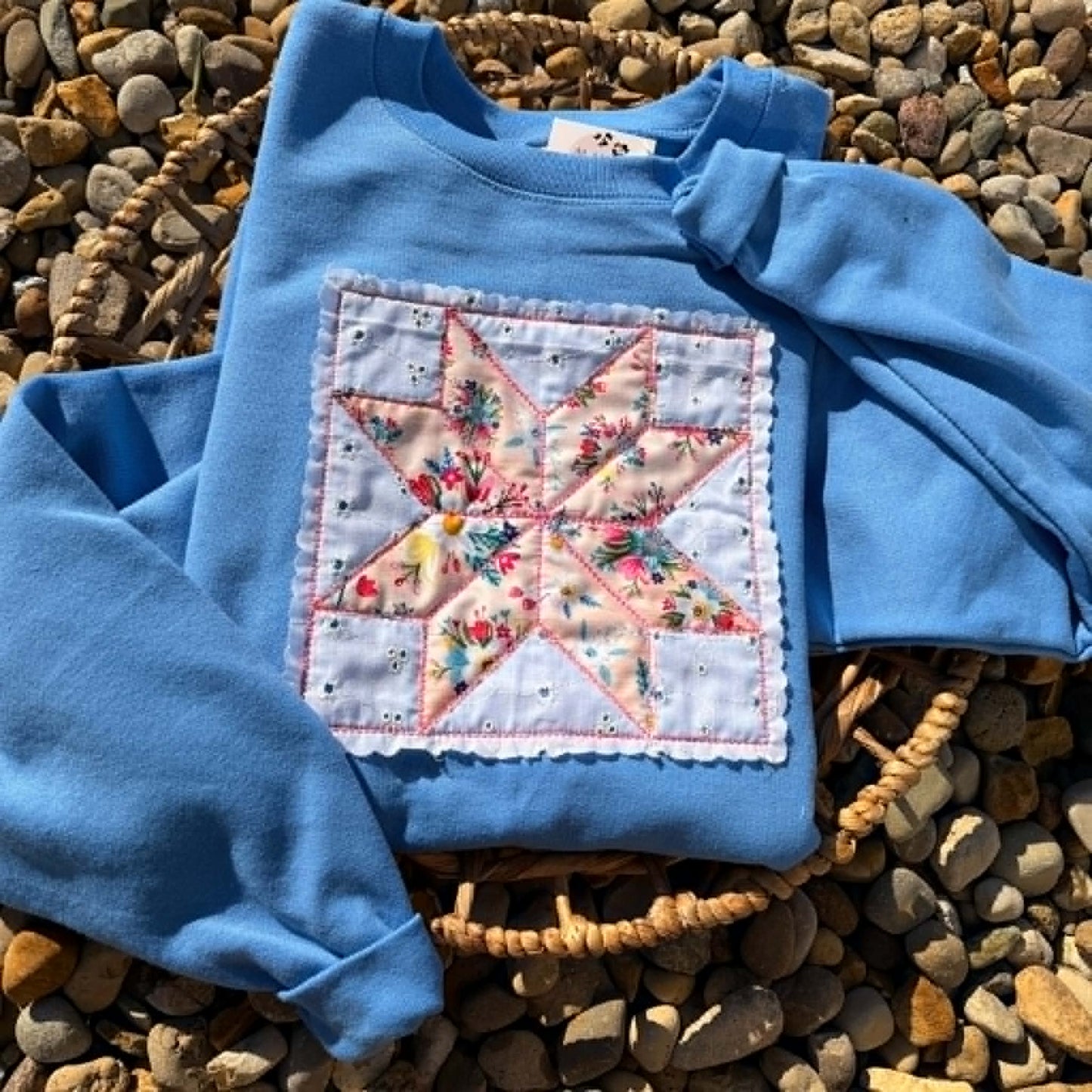Floral Quilt Patchwork Crewneck