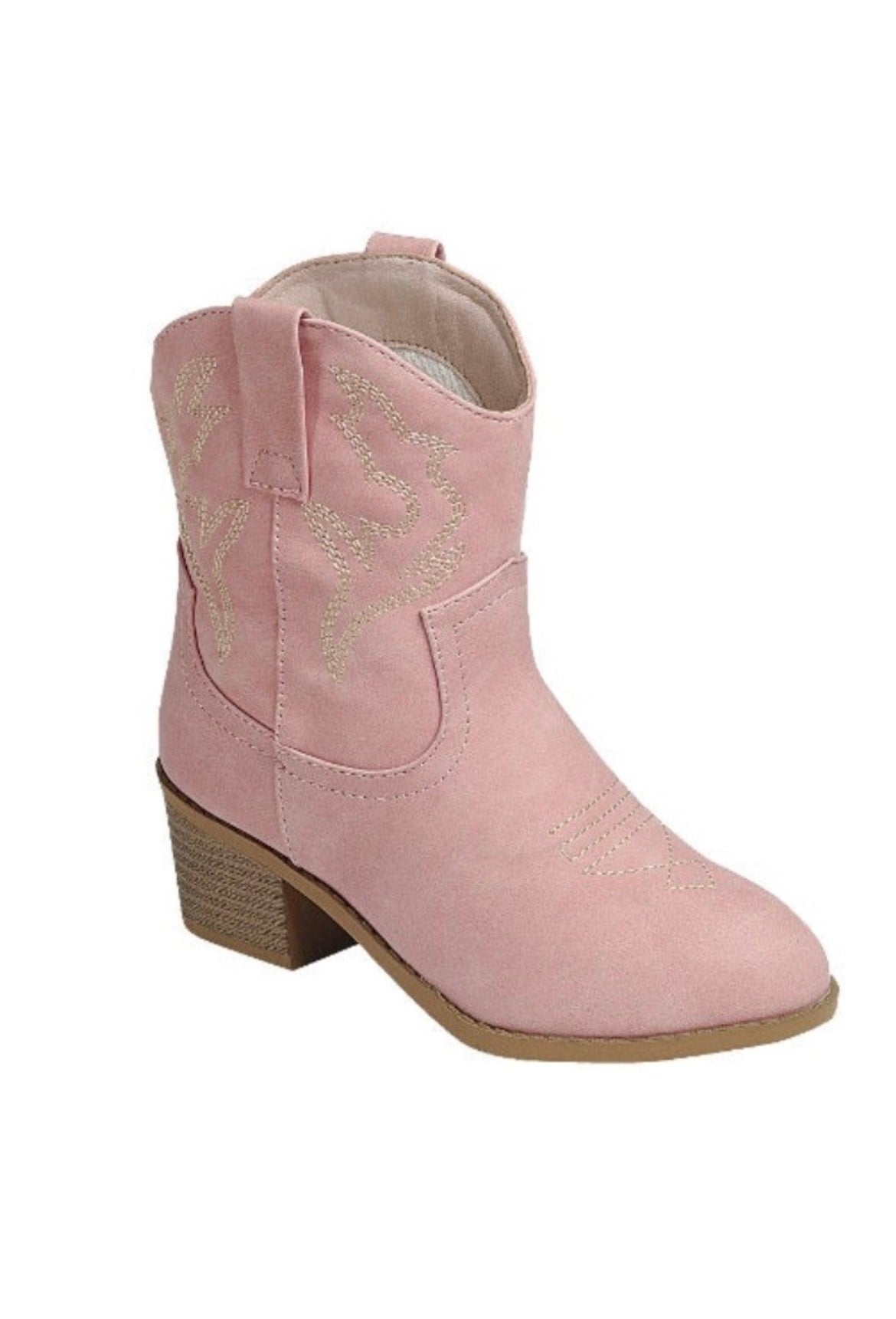 Girls Light Pink Western Boots