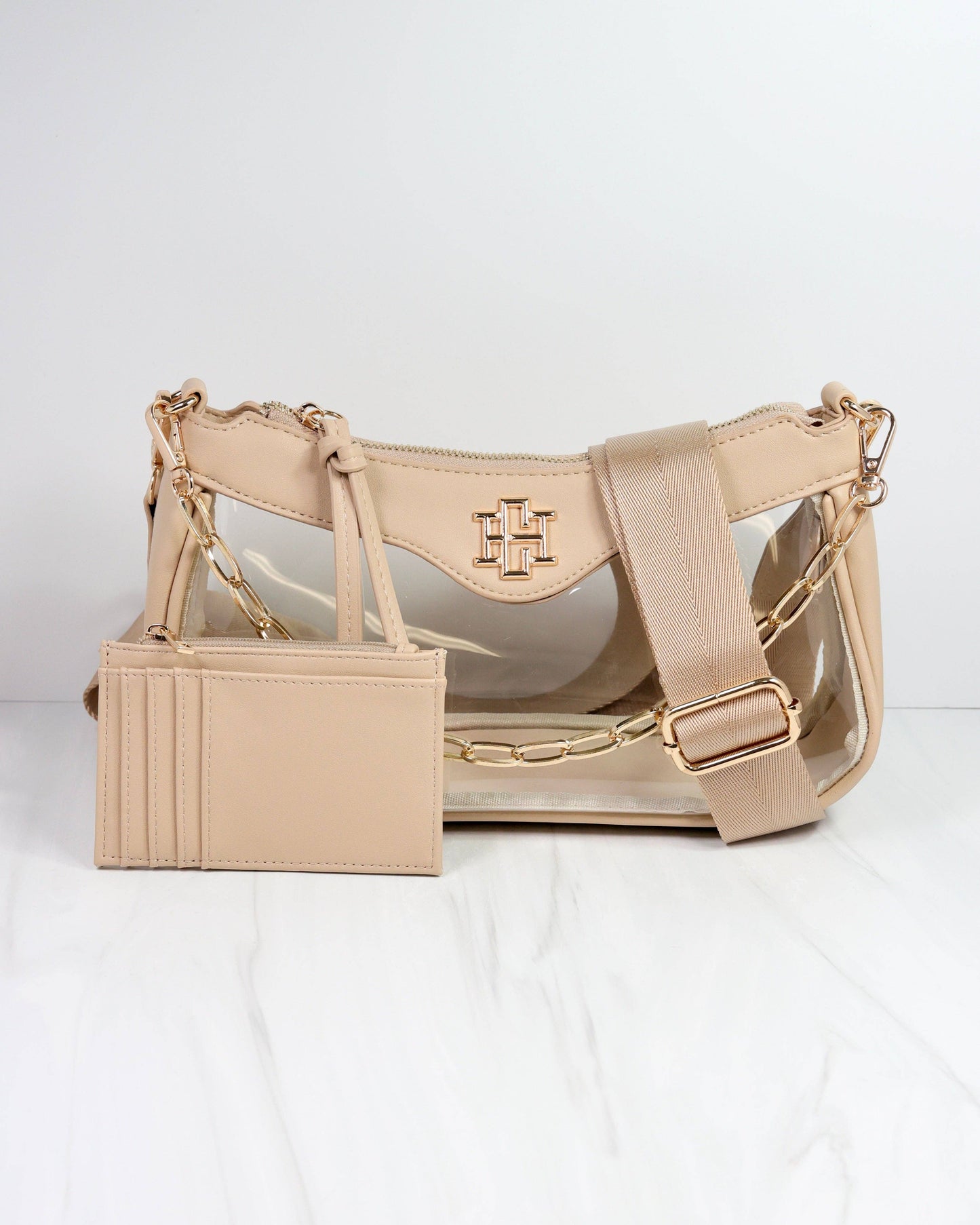 Cassidy Clear Crossbody - Nude
