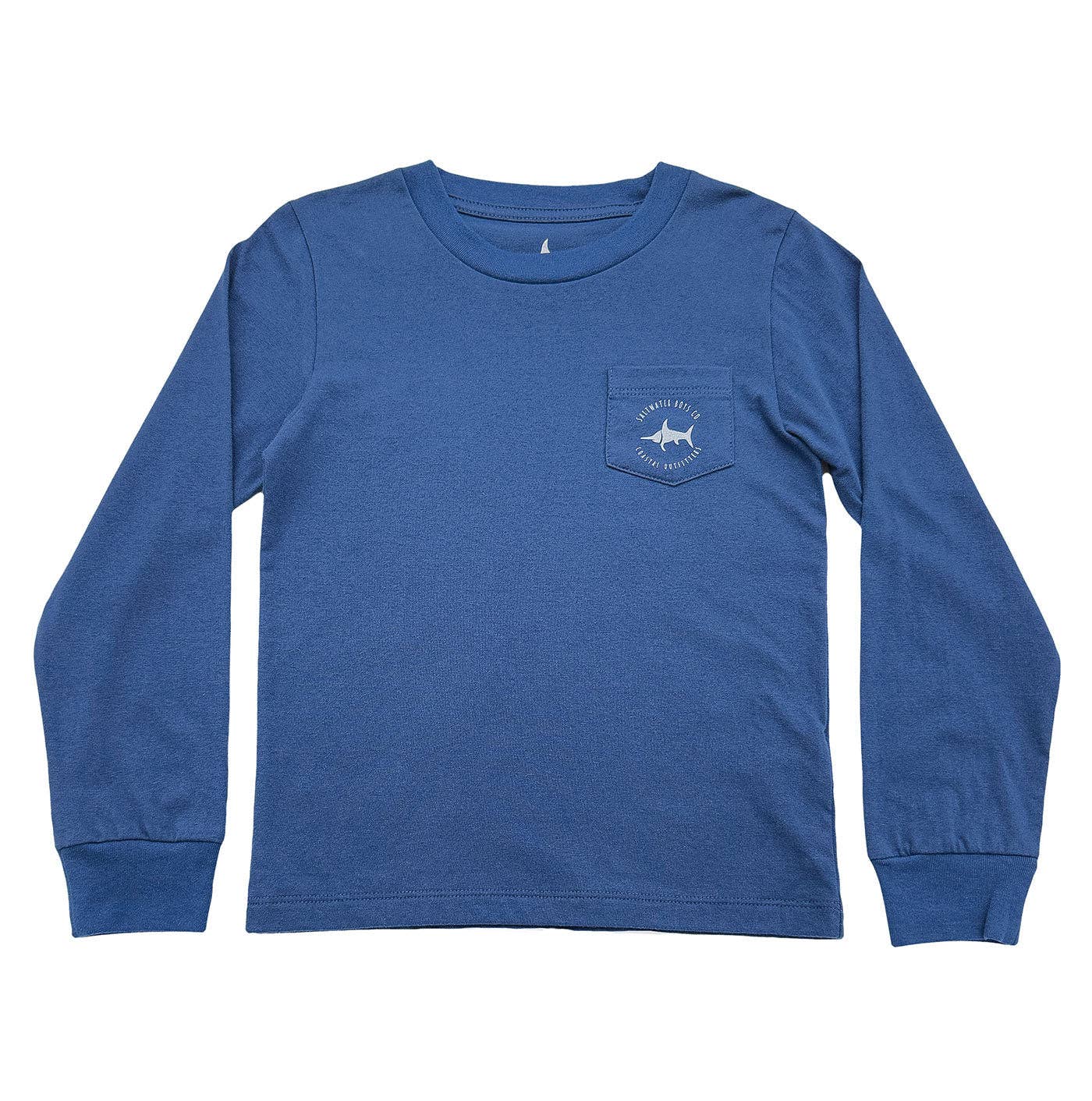 Christmas Postcard Blue Long Sleeve Graphic Tee
