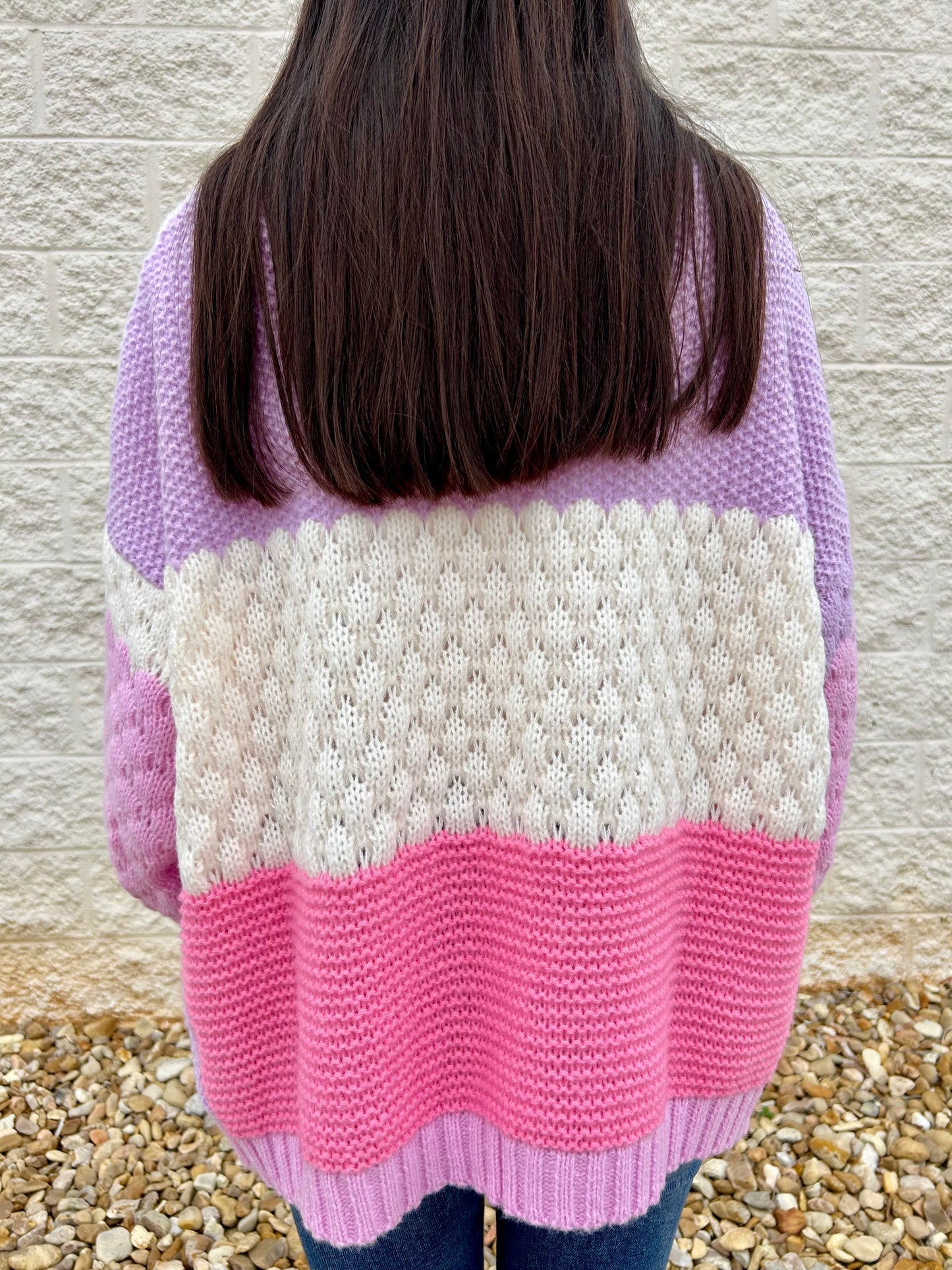Around The Block Pink Cardigan