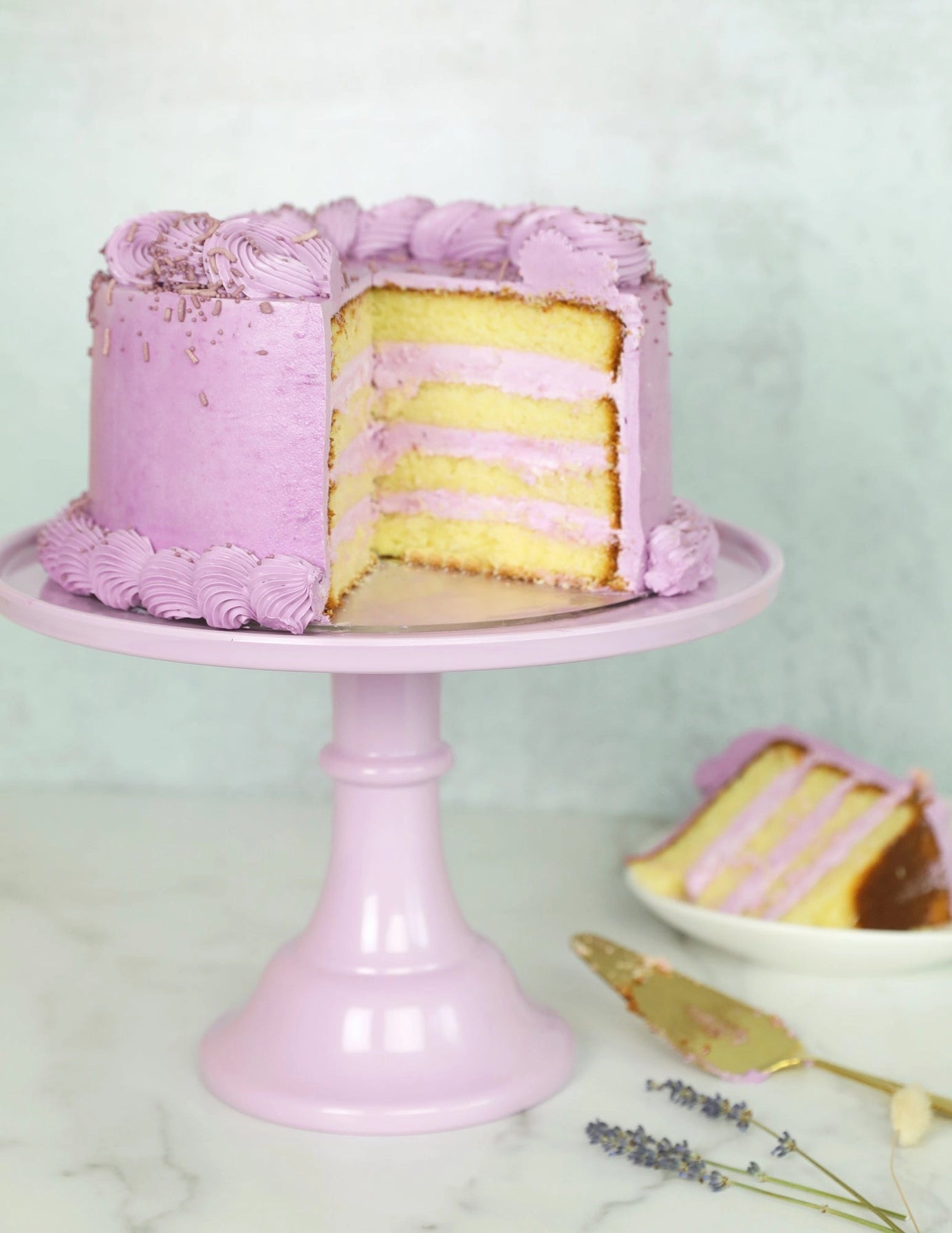 Lavender Melamine Cake Stand