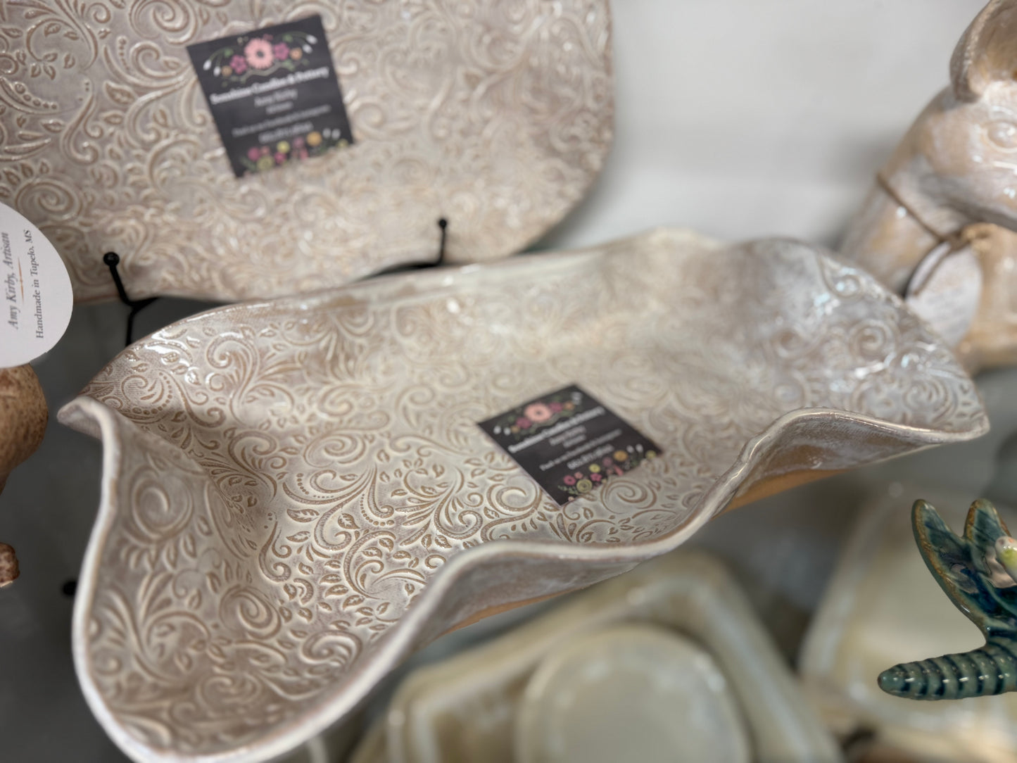 Sonshine Large Pattern Tray - Vintage Pearl