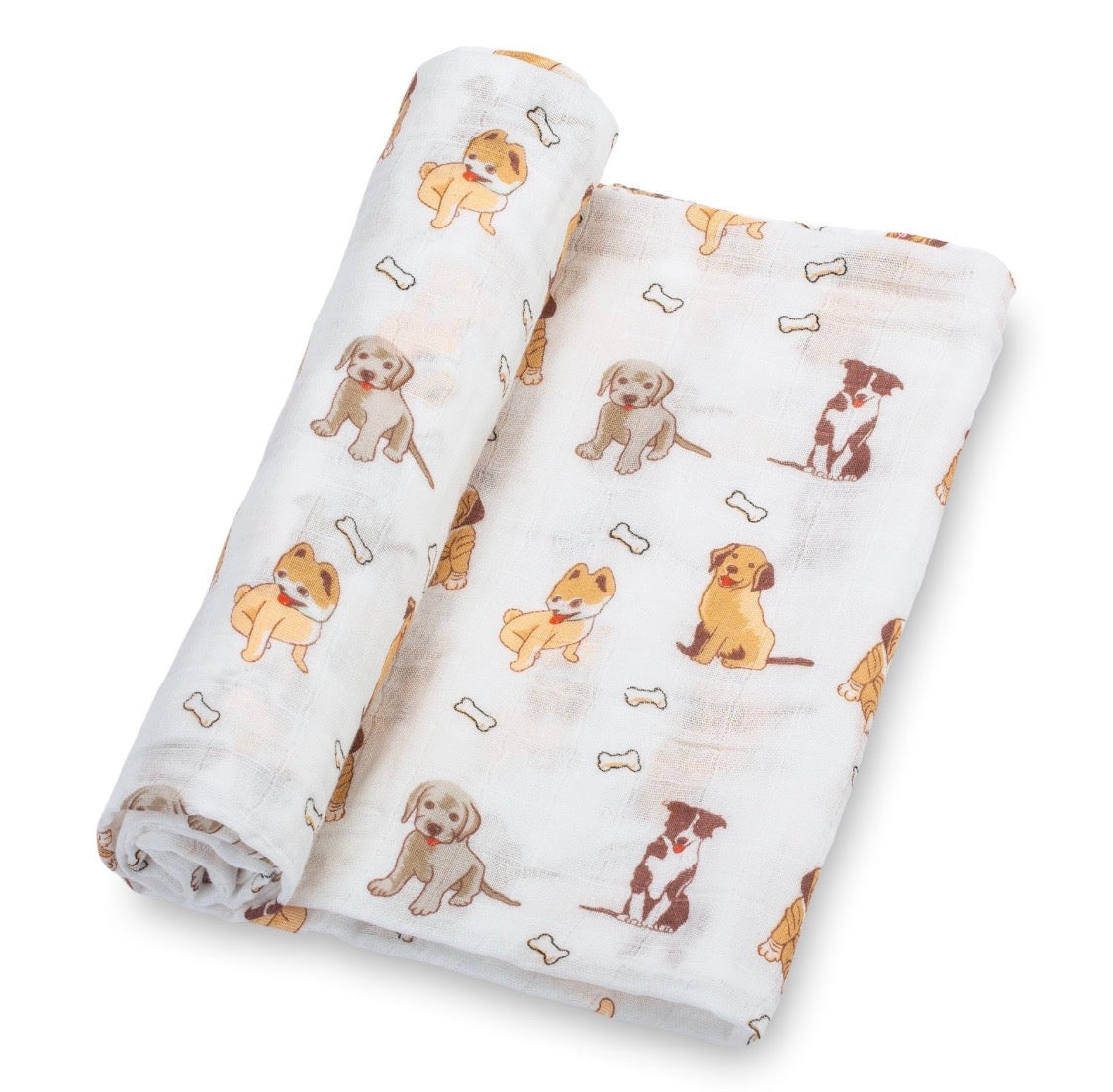 Woof Woof Baby Muslin Swaddle Blanket