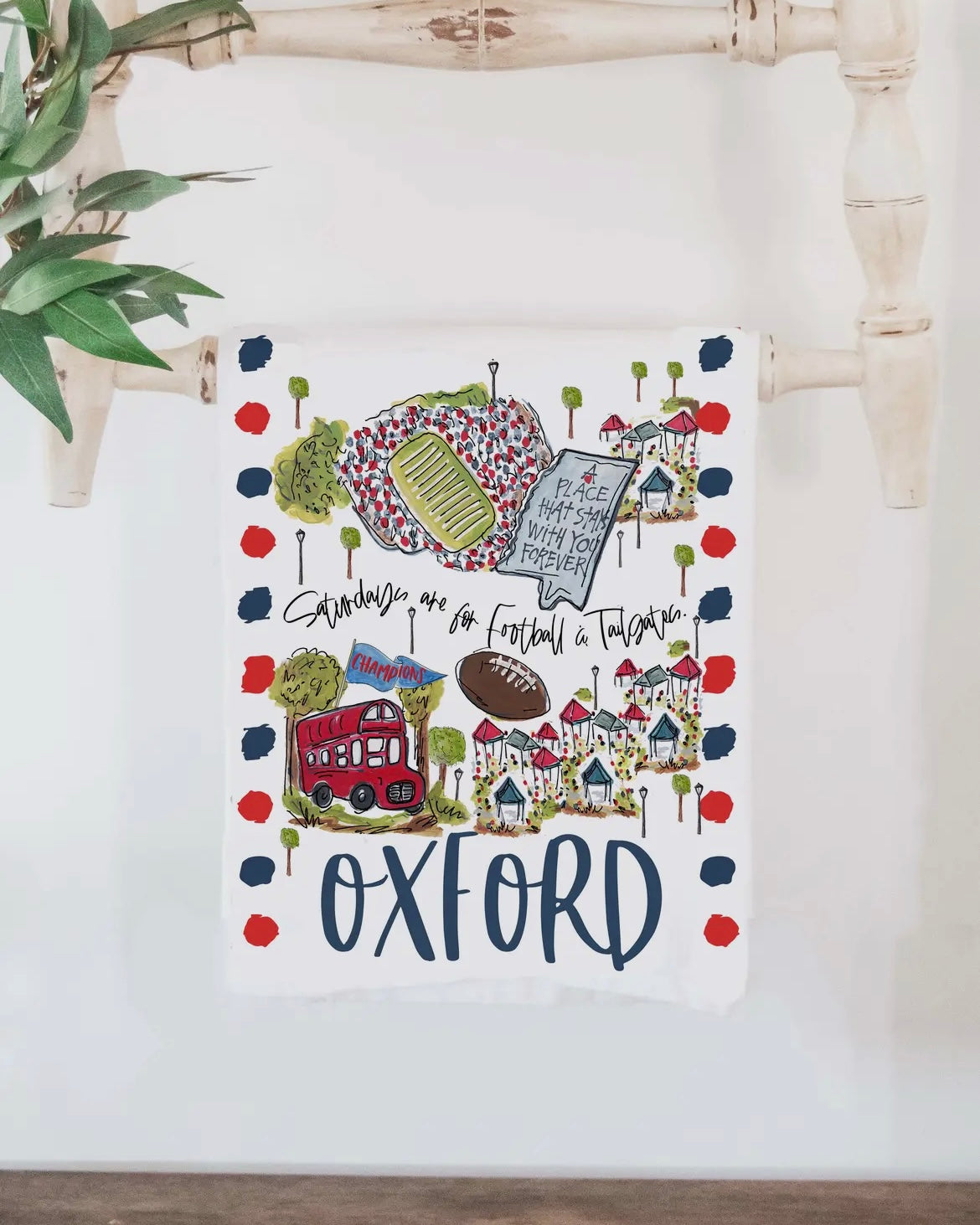 Oxford MS Tea Towel