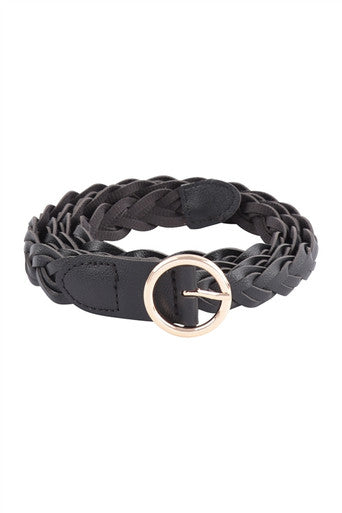 Black Braided Belt