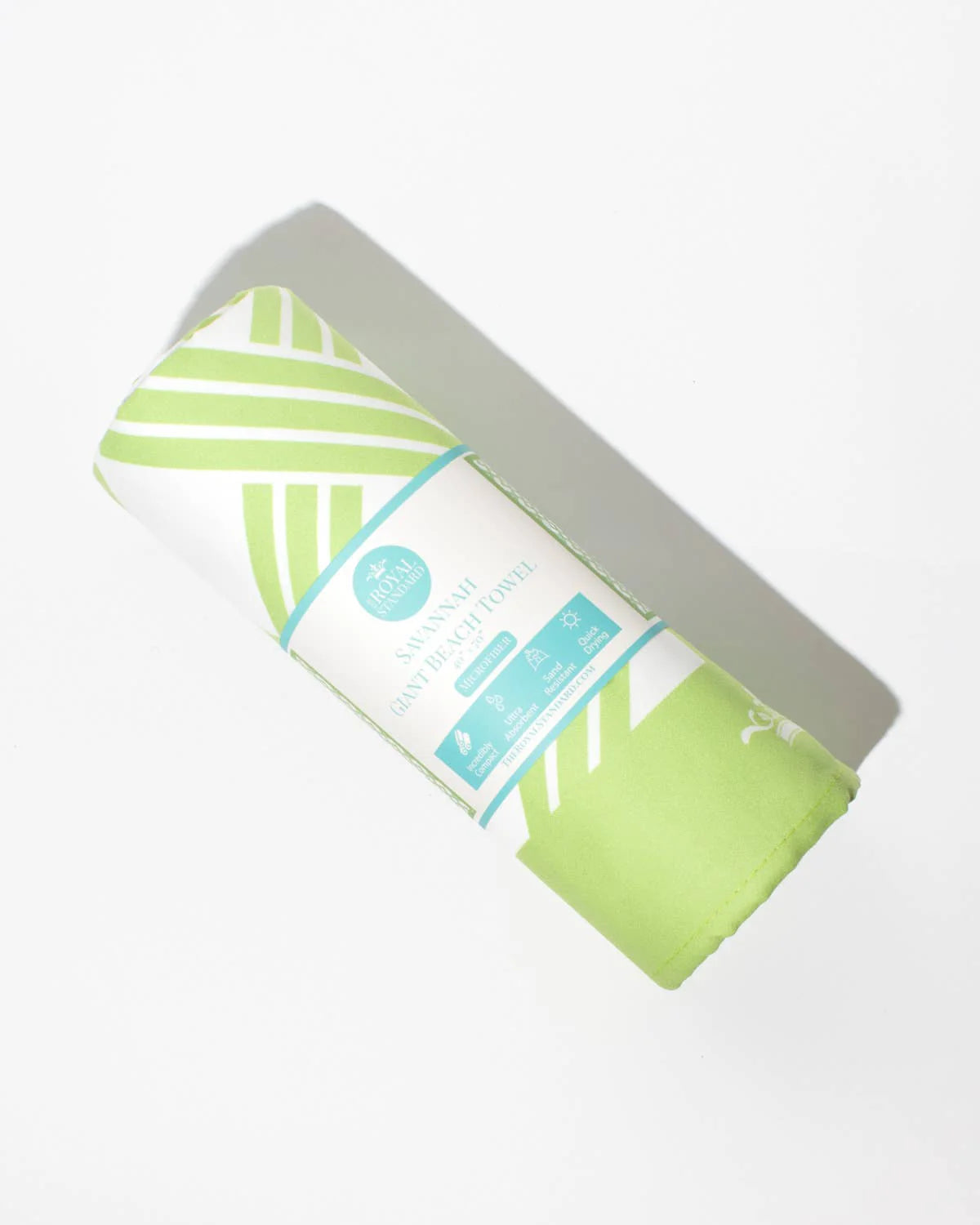 Savannah Giant Beach Towel - Green & White