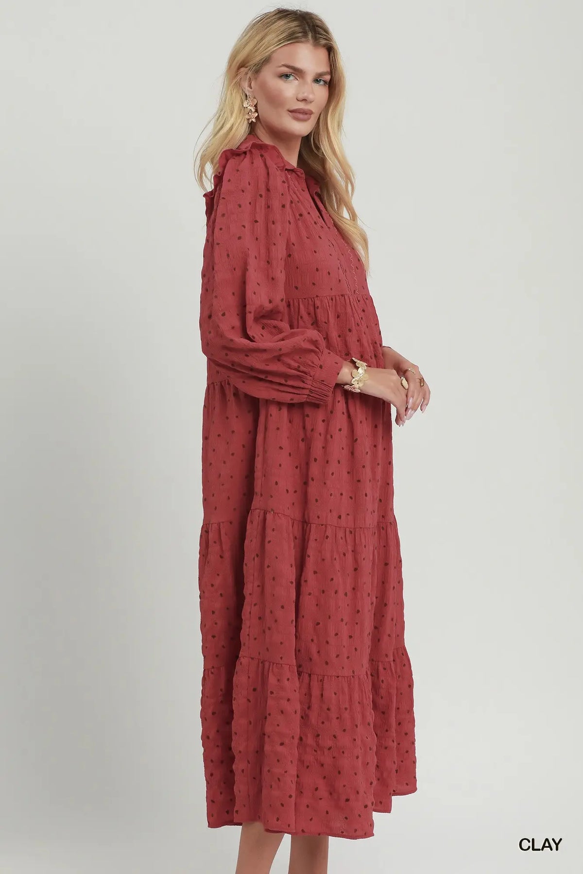 Head Over Heels Swiss Dot Midi Dress