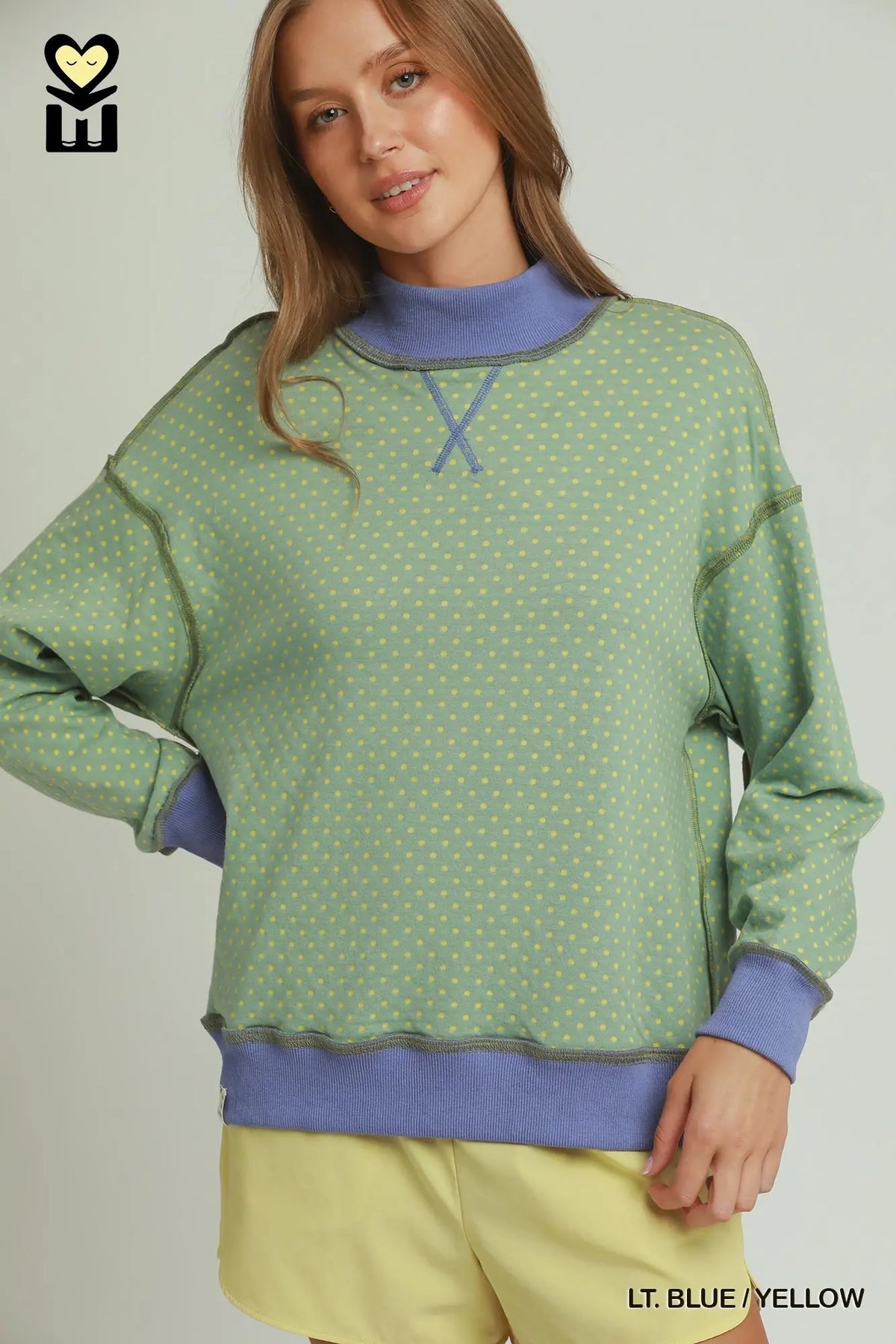 Reversible Stripe & Polka Dot Pullover