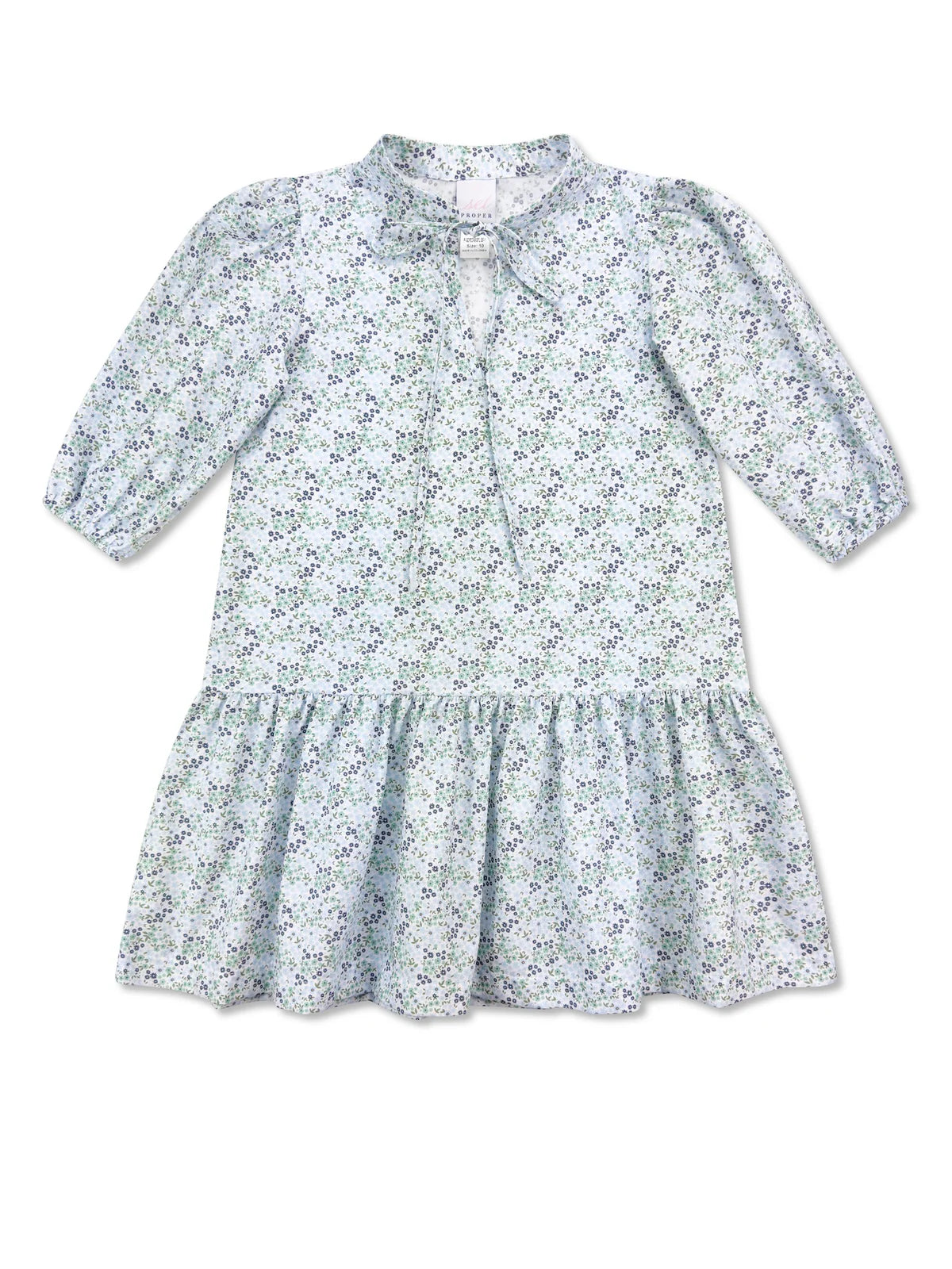 Girl's Blue Floral Haven Woven Sophia Dress