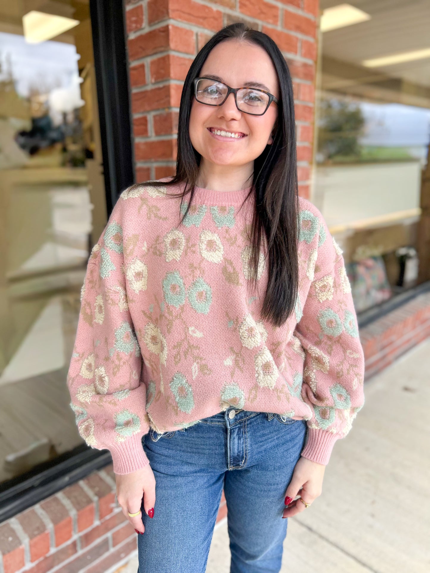 Make Me Blush Floral Sweater