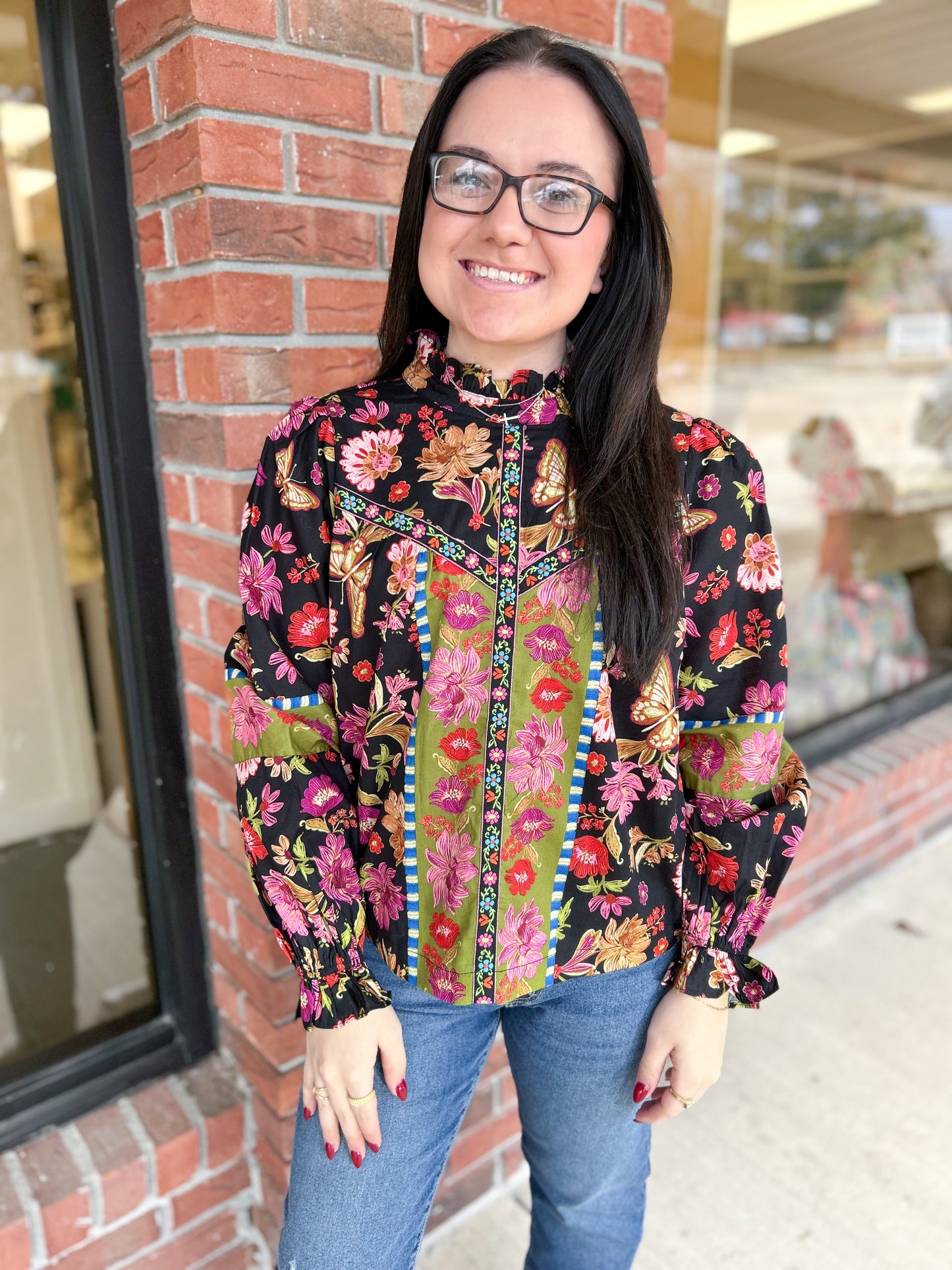Midnight Gardens Floral Top