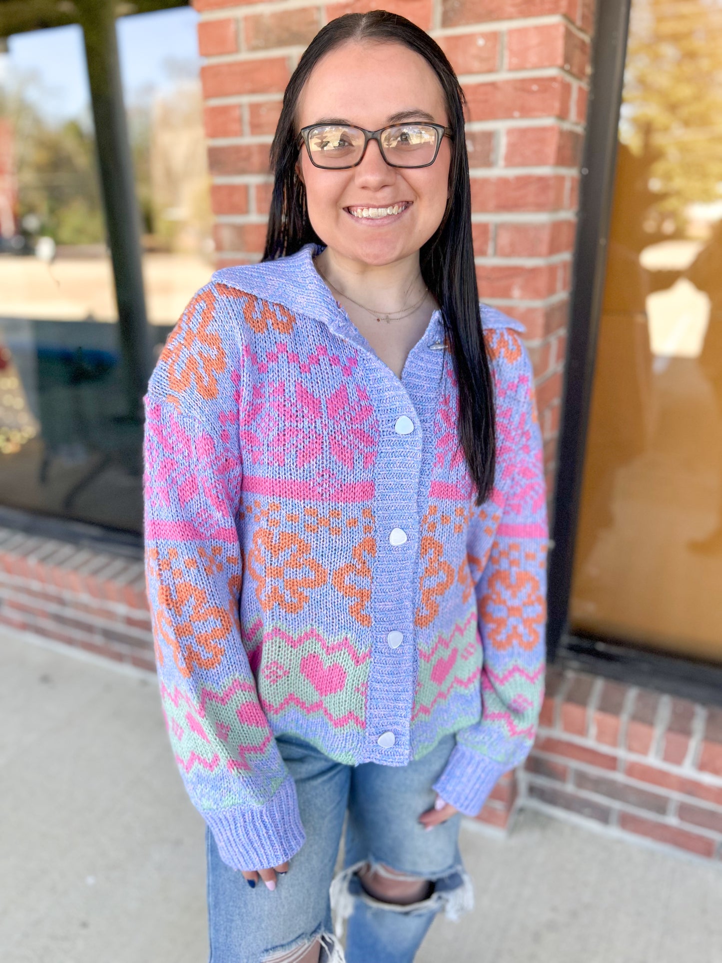 Be My Sweetheart Colorful Cardigan