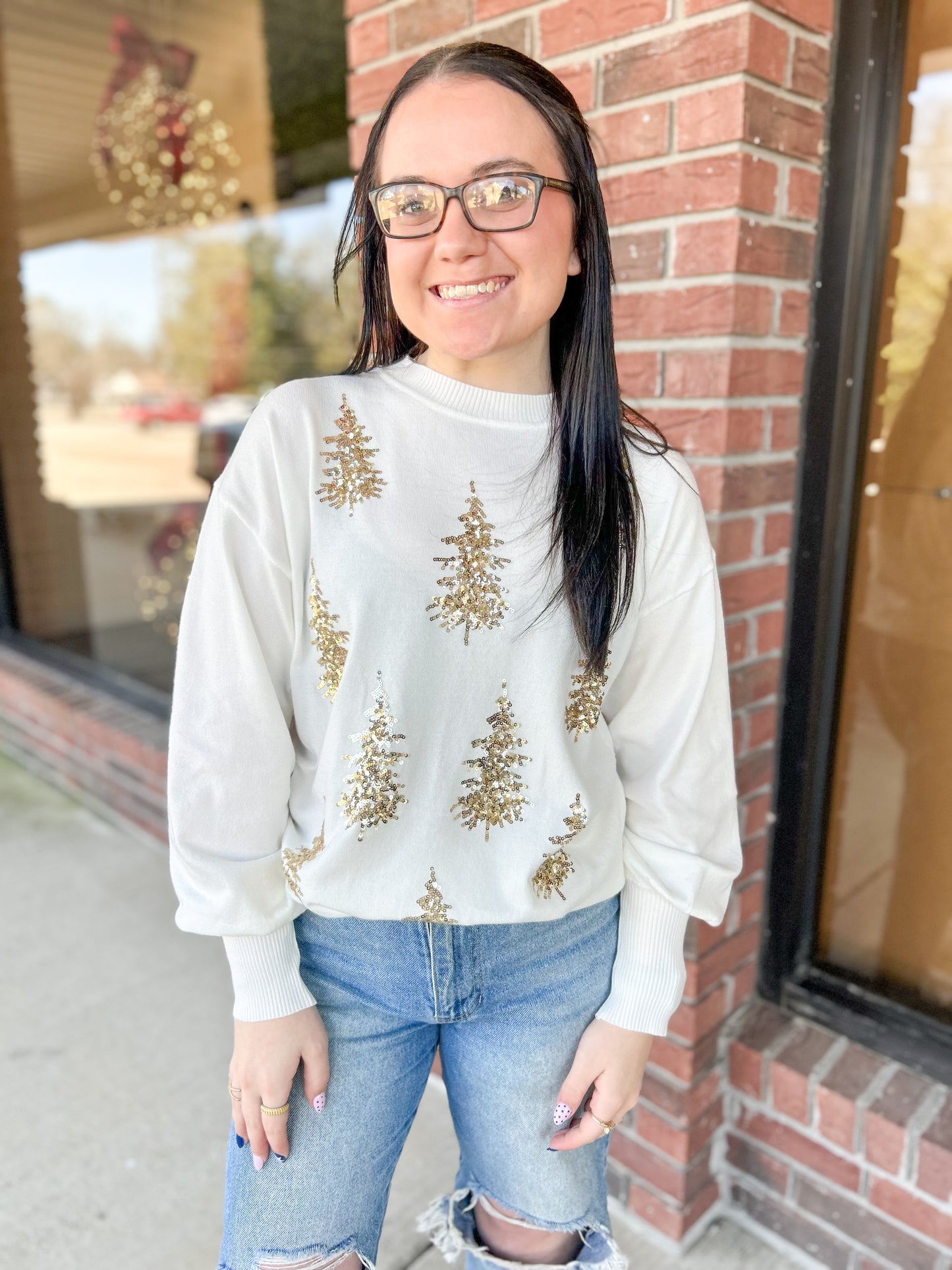 Under The Tree Cream Sweater