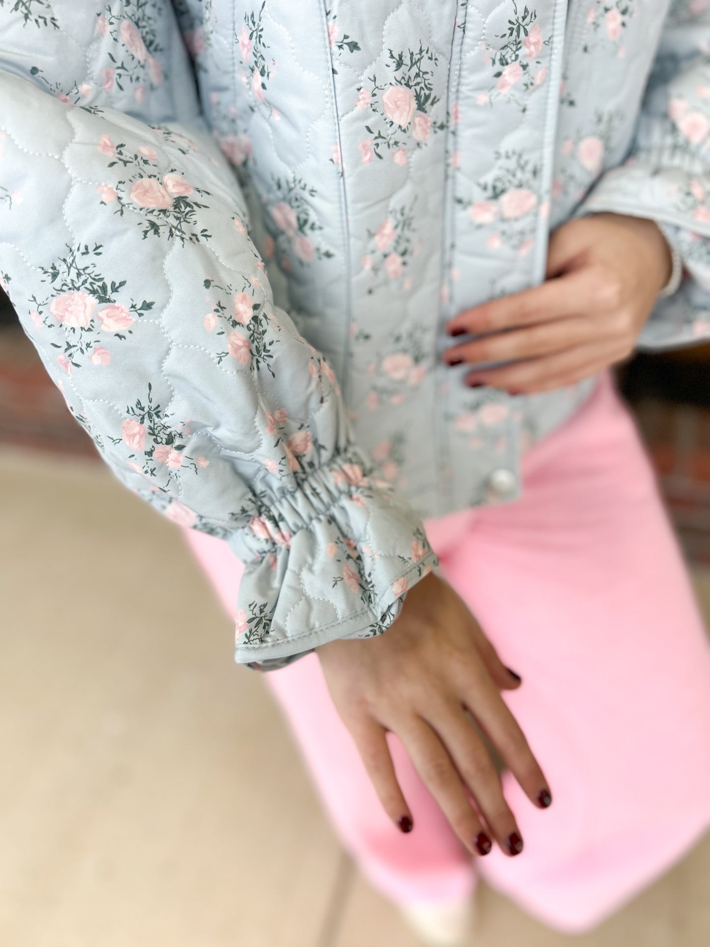 Blue Bell Floral Quilted Jacket