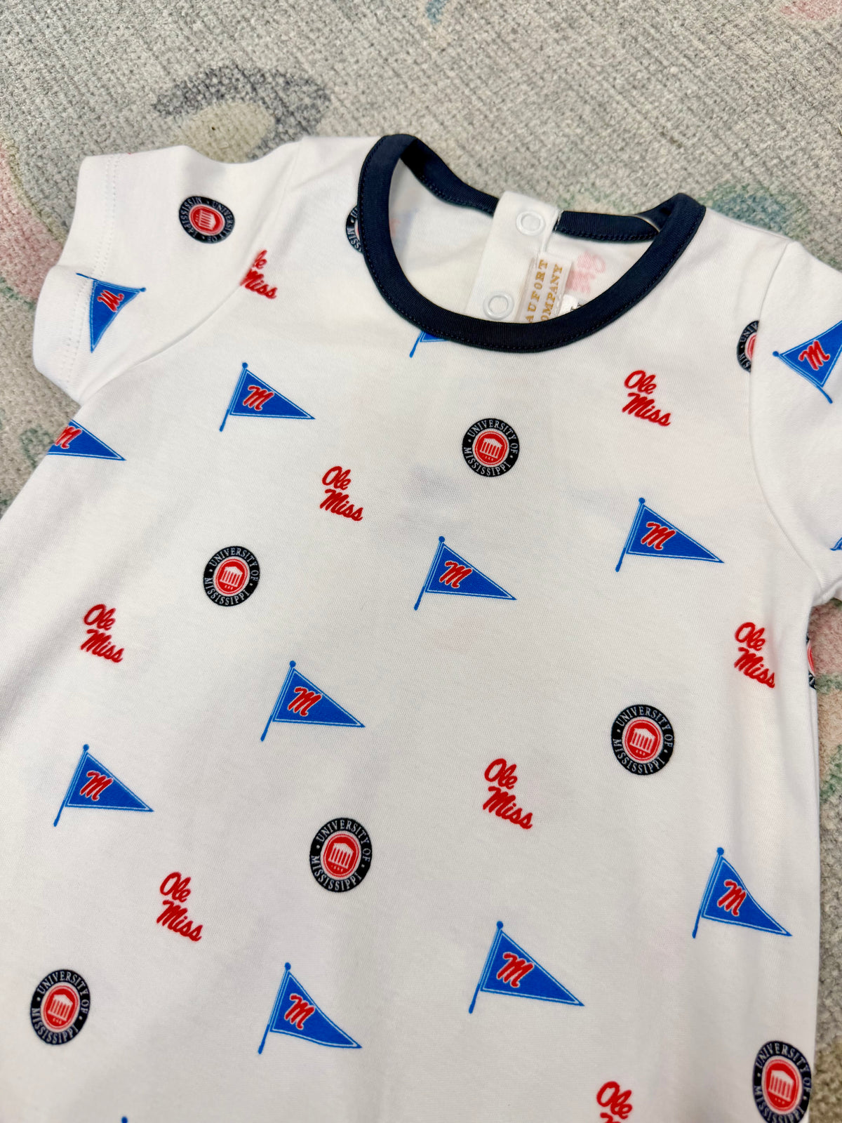 Gawsh Almighty/Nantucket Navy Short Sleeve Patton Play Bubble - Pima