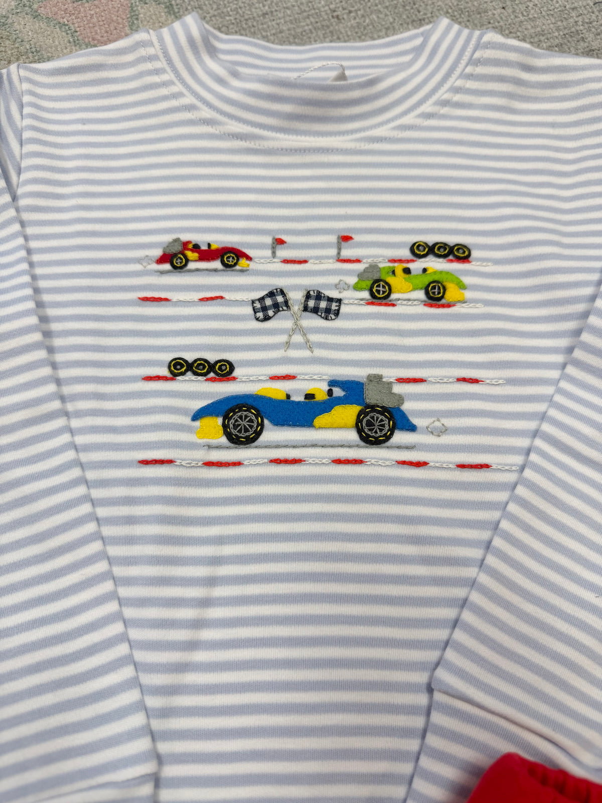 Grand Prix Boy's Set with Crew Neck Shirt