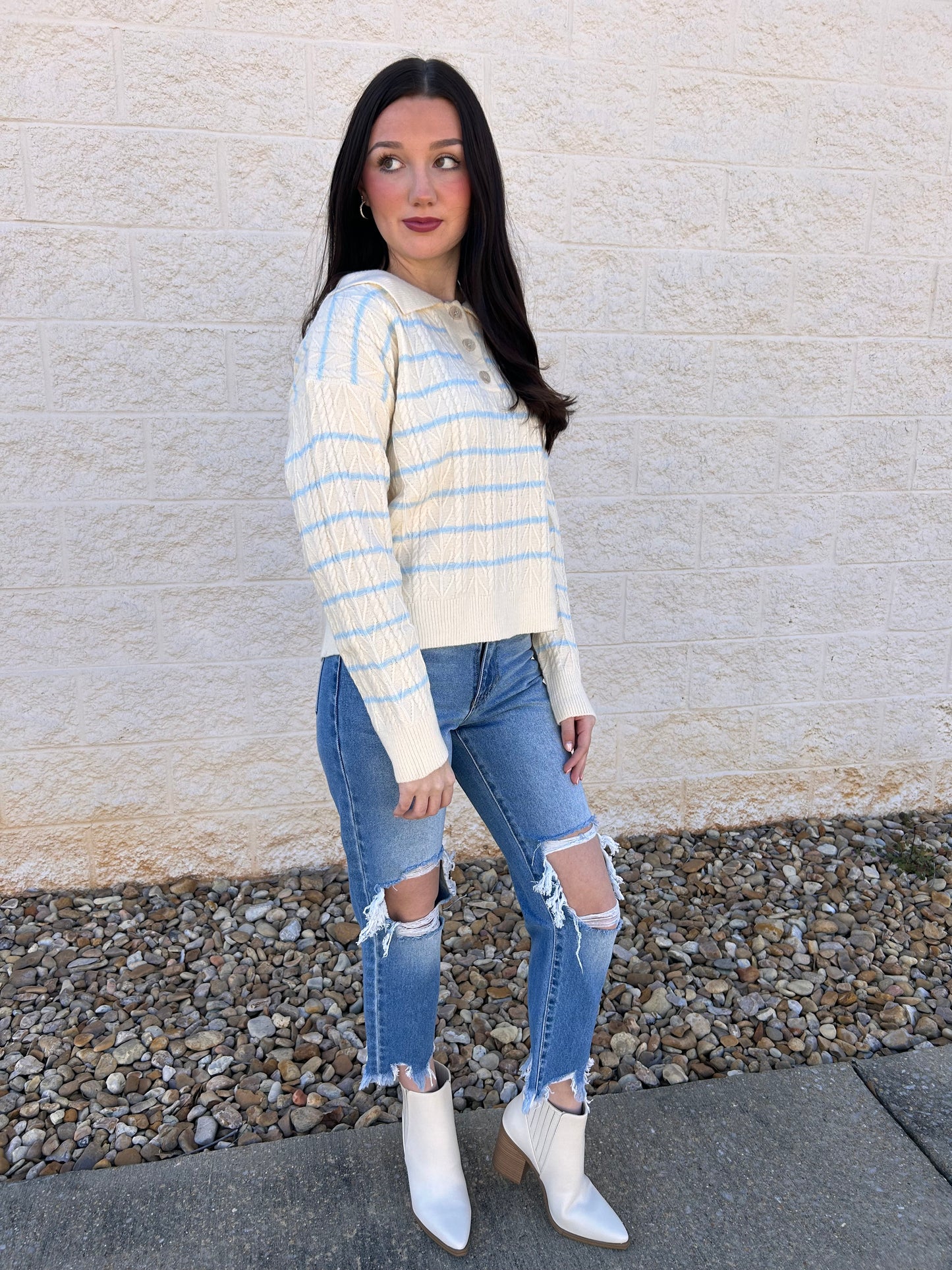 Heading Downtown Off White Ankle Boots