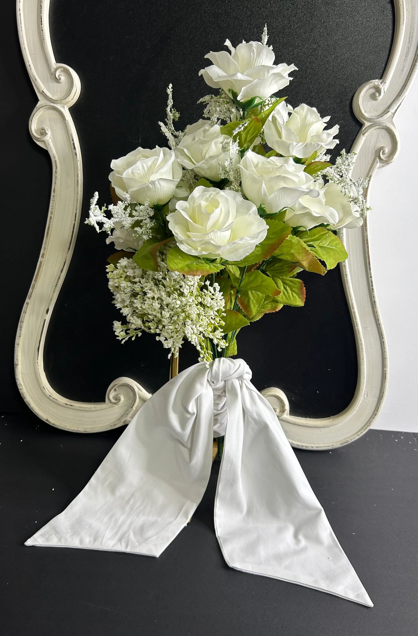 White Bouquet Sash - 44x4