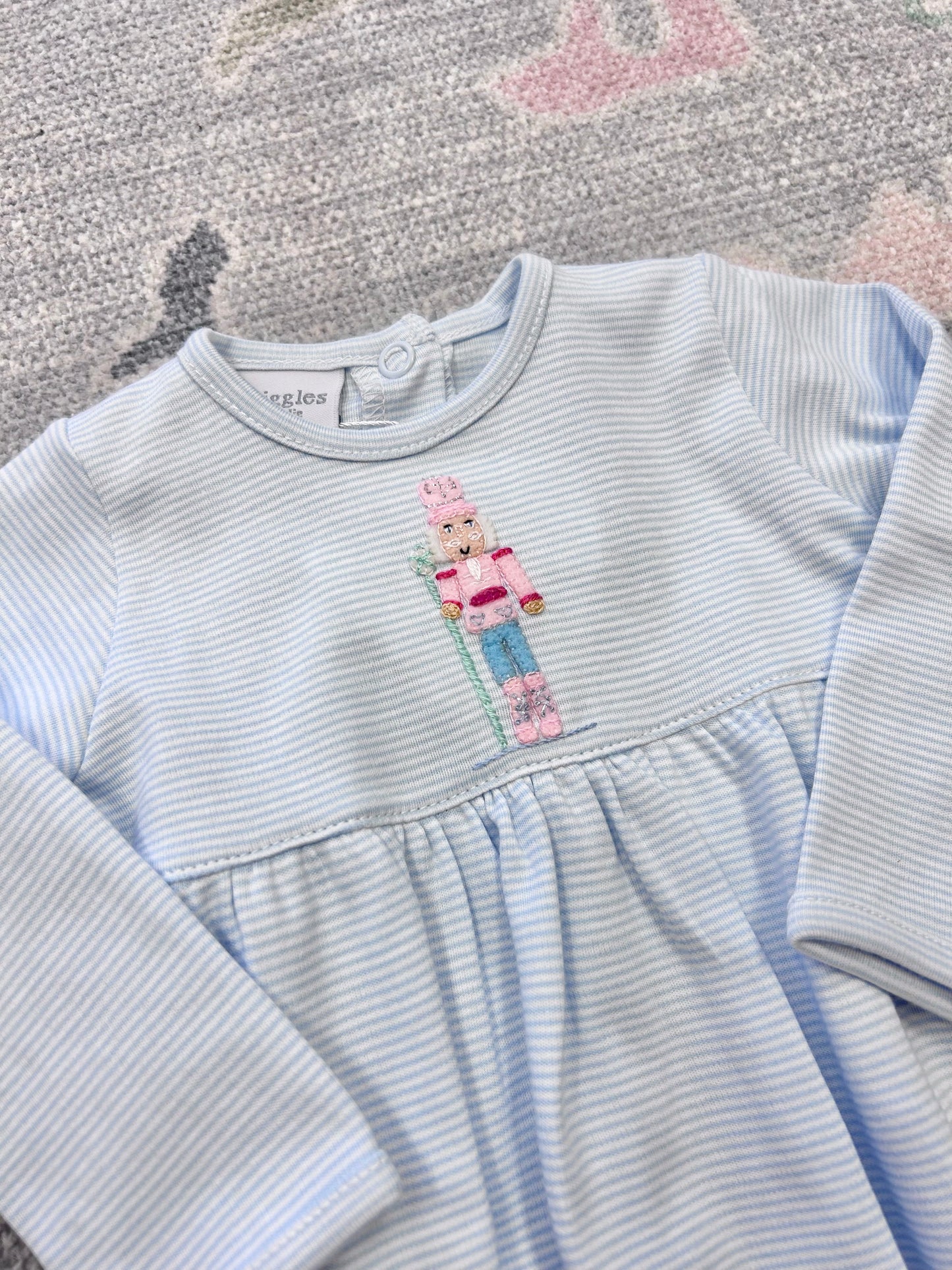 Light Blue Girl Nutcracker Long Sleeve Bubble