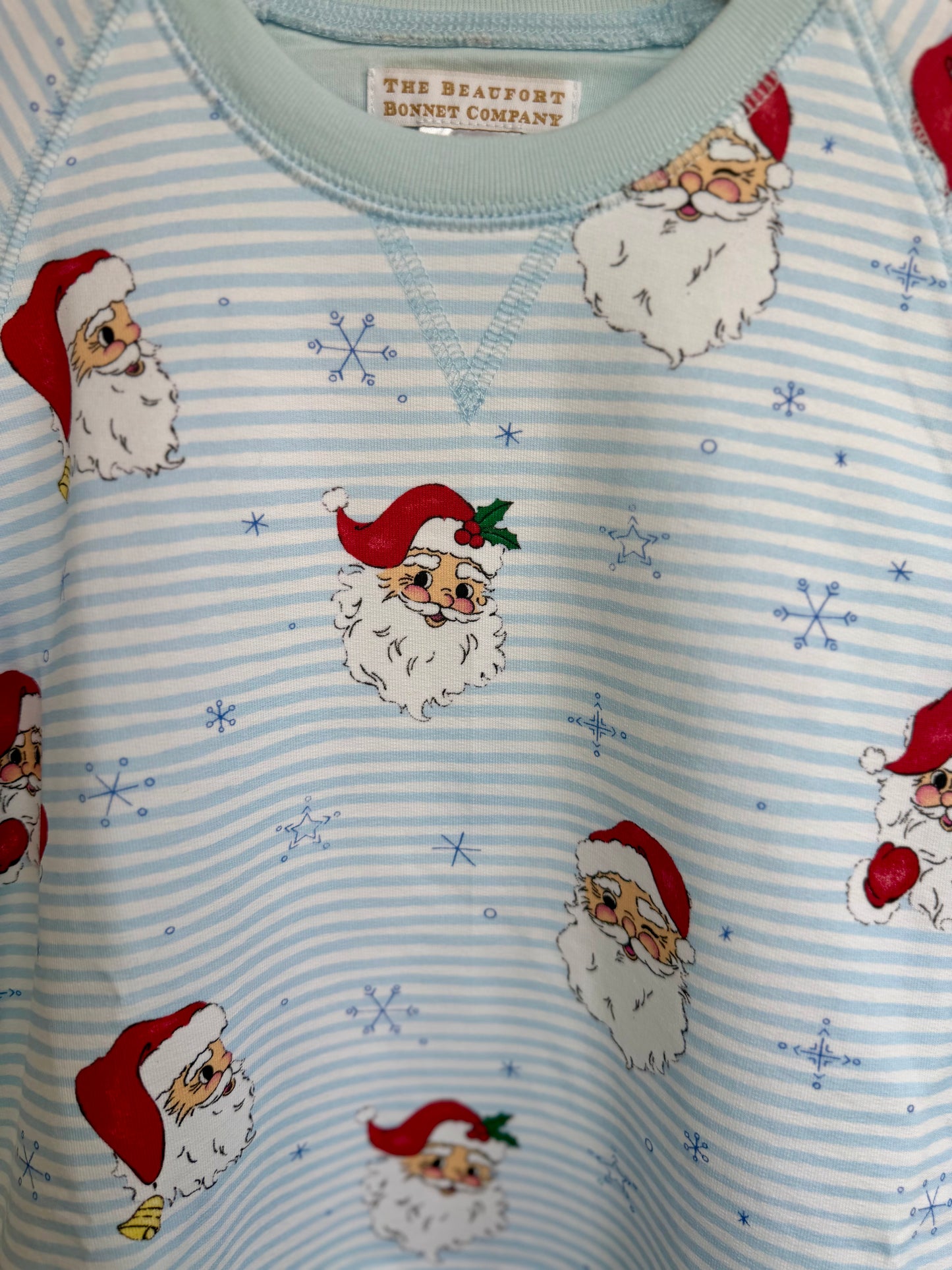 Dear Santa/Buckhead Blue Stripe Boy's Cassidy Comfy Crewneck