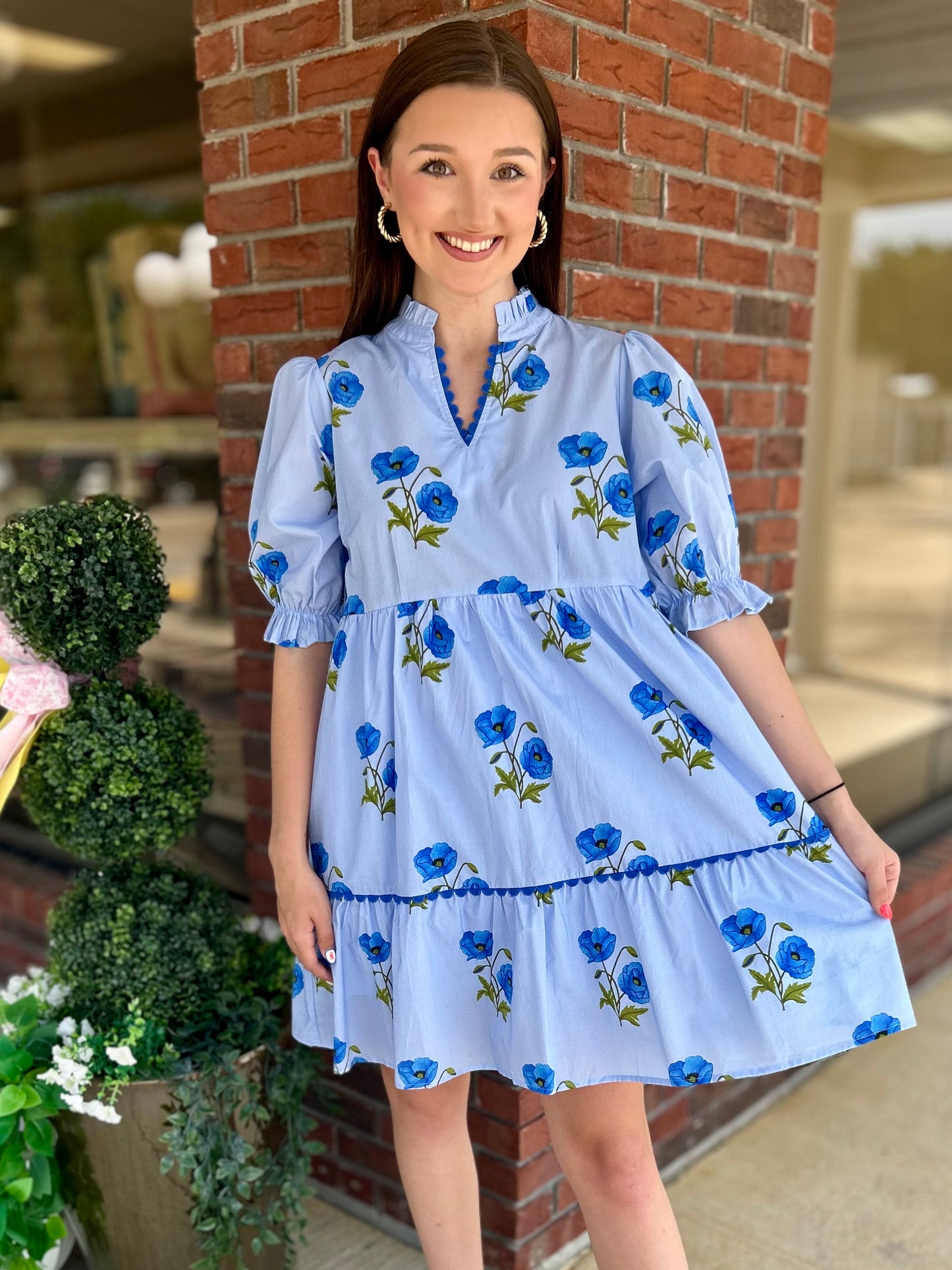 Violets Are Blue Floral Mini Dress