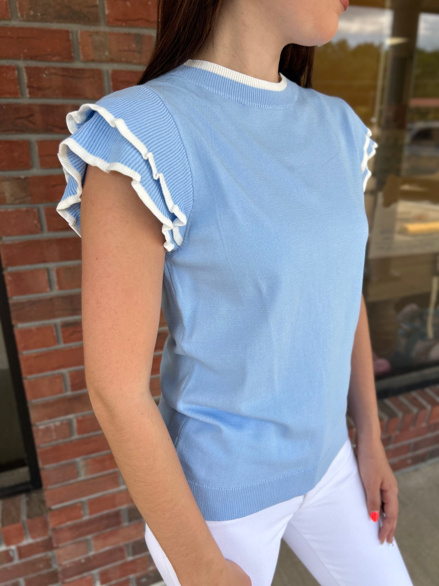 Set To Win Powder Blue Top