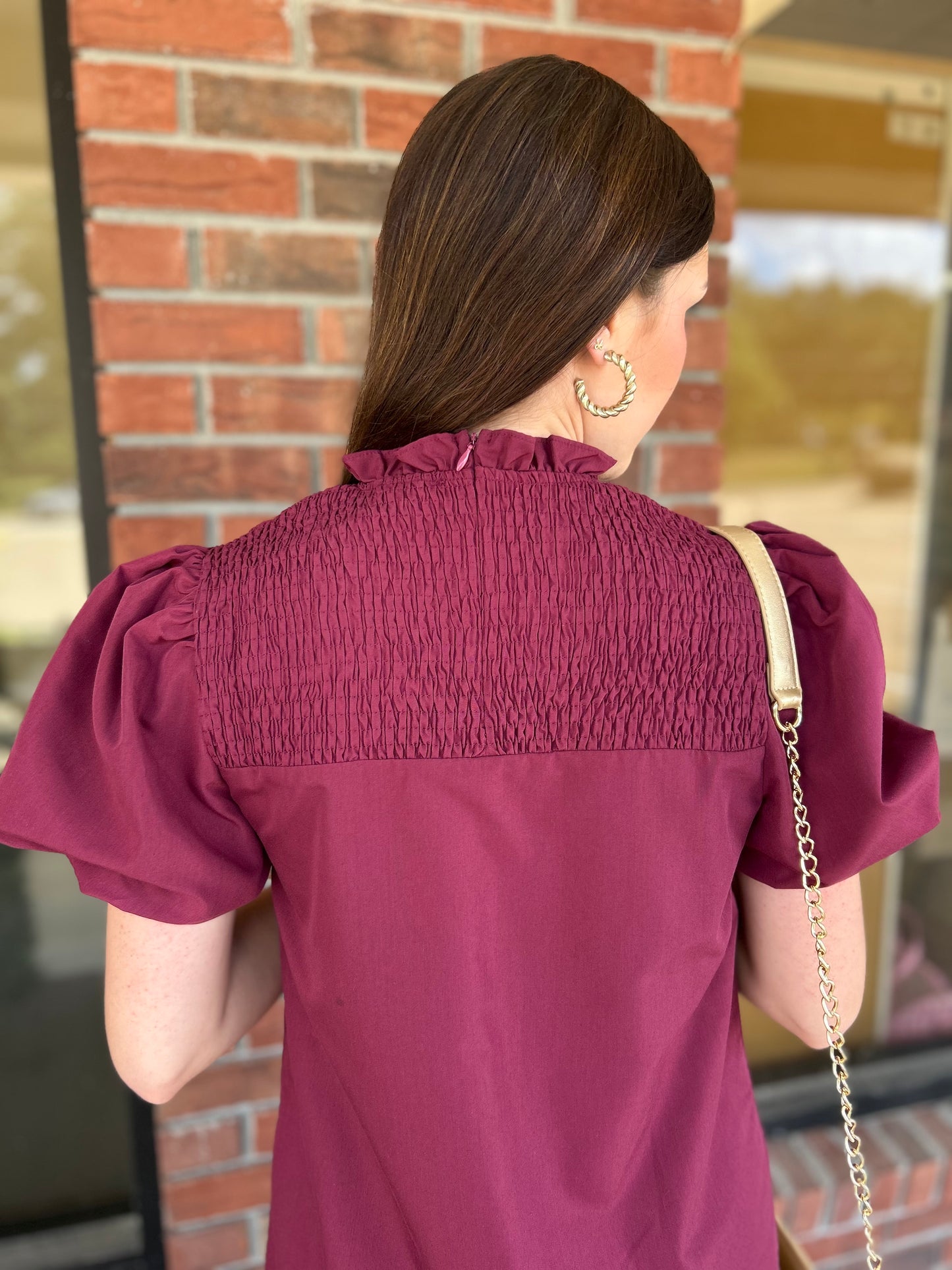 Down The Line Maroon Dress