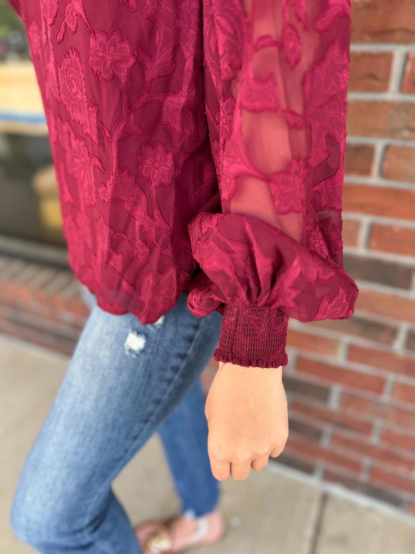 Fine Wine Embossed Top