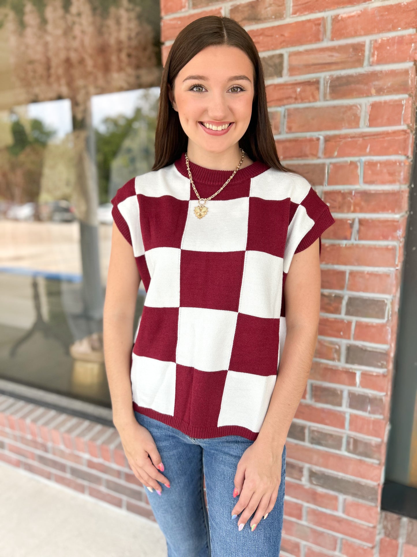 Cowbell Yell Maroon Sweater Top