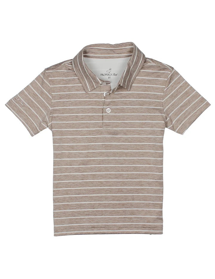 Properly Tied Boys Starboard Polo - Acorn