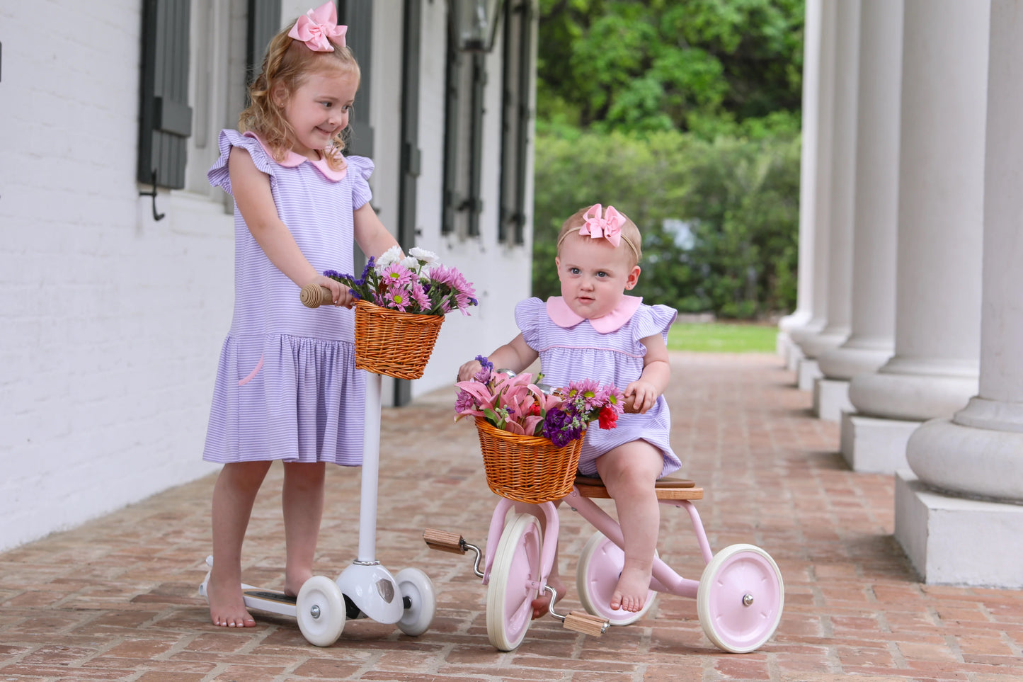 Genevieve Bubble - Lavender Stripe/Light Pink